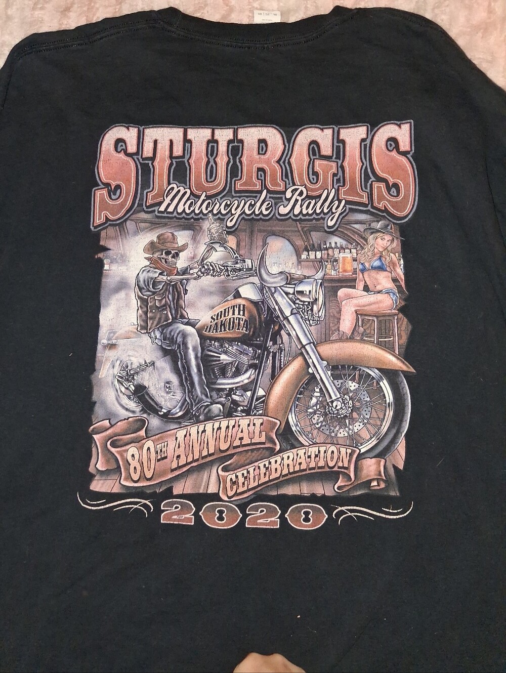 Sturgis Men’s Black Cotton Tshirt - Picture 3 of 8